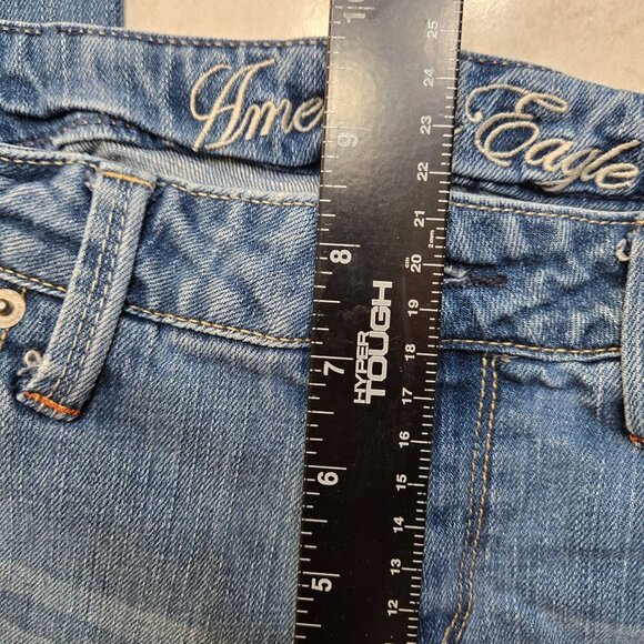 Vtg American Eagle Jeans True Boot Womens 10L‎ Long Lowrise Y2K Stretch Bootcut - Picture 6 of 12